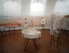 'Nestroy - Weder Lorbeerbaum noch Bettelstab' - Ausstellungsarchitektur